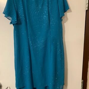 Shimmering Blue Mini Dress